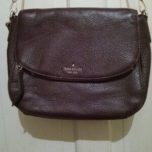 Kate Spade Maroon leather shoulder bag roomy